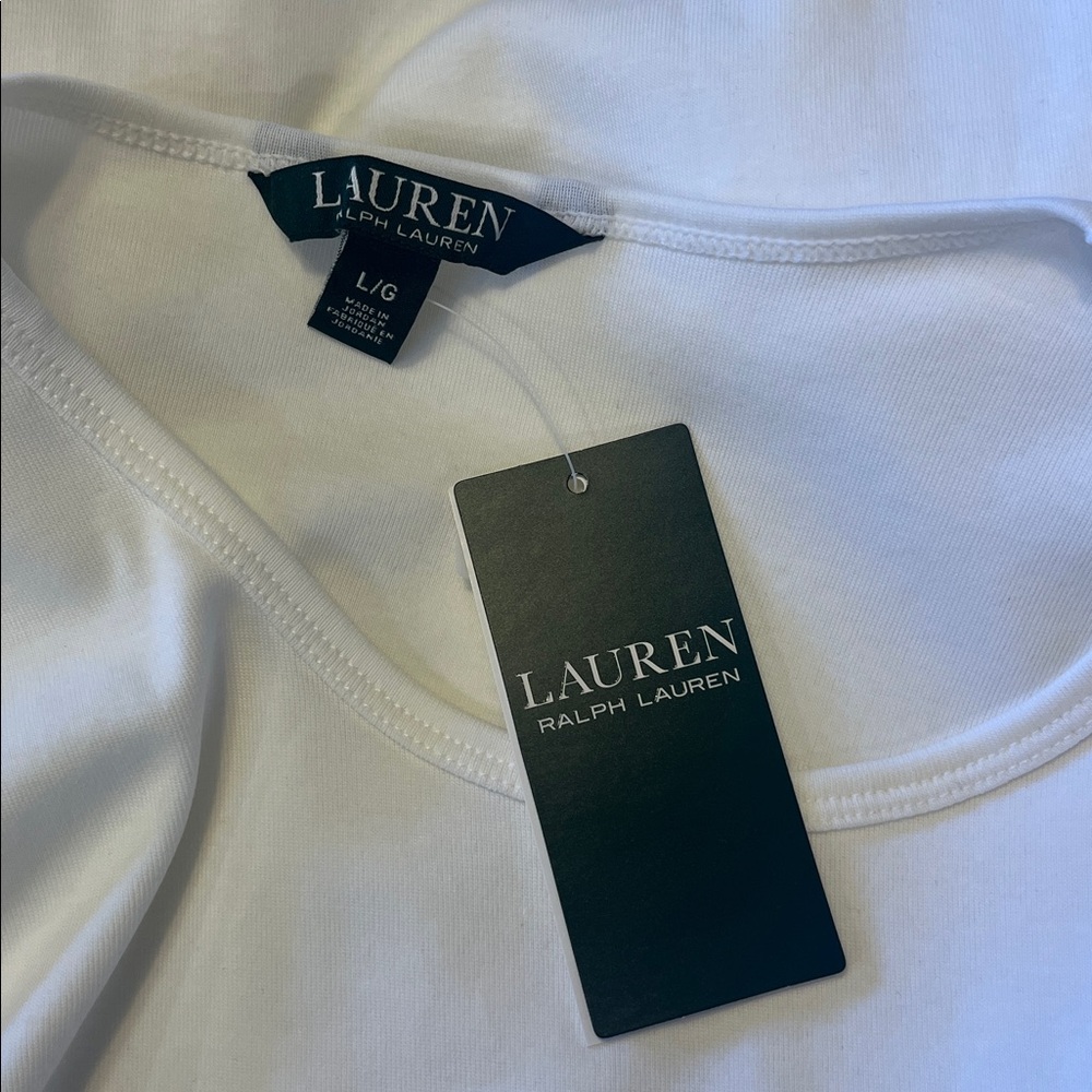 Lauren Ralph Lauren White Long Sleeve Tee - Picture 3 of 4